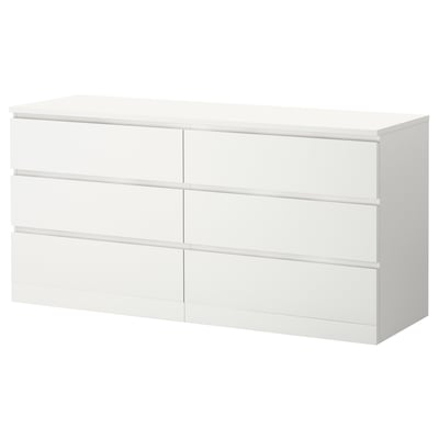 MALM 말름 6칸서랍장, 화이트, 160x78 cm