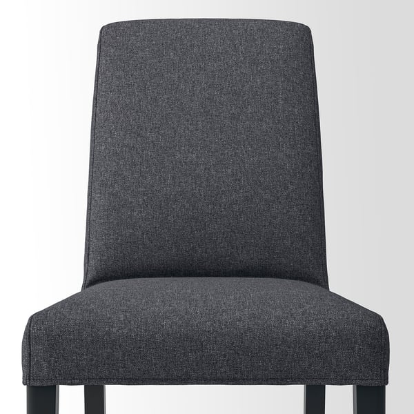NÄSINGE 네싱에 / BERGMUND 베리문드 테이블+의자4, 다크브라운 스테인 너도밤나무 무늬목/GUNNARED 군나레드 미디엄그레이 블랙, 130/190x80 cm