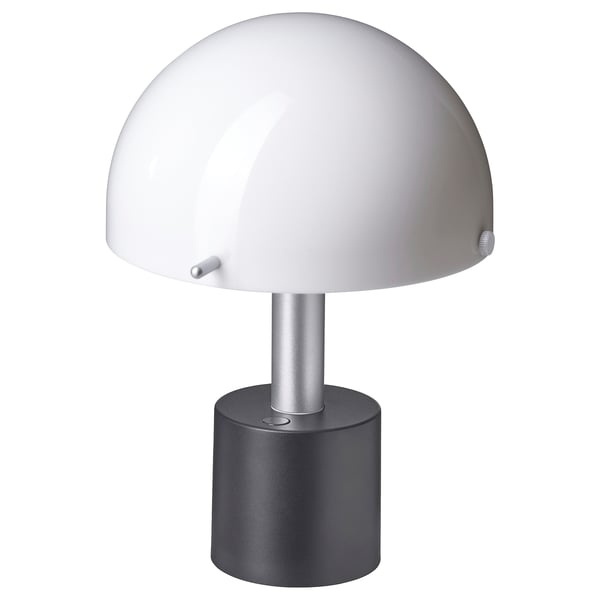 NÖDMAST 뇌드마스트 LED이동식스탠드, 건전지형, 화이트/블랙, 26 cm