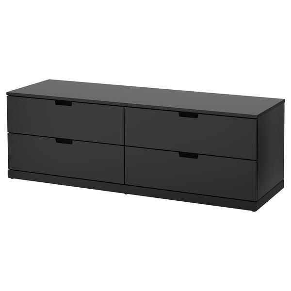 NORDLI 노르들리 4칸서랍장, 앤트러싸이트, 160x54 cm