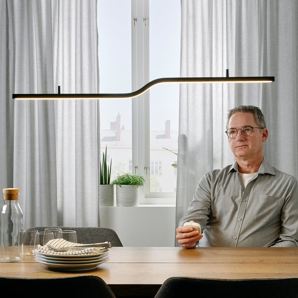 PILSKOTT 필스코트 LED펜던트등, 스마트 블랙, 97 cm
