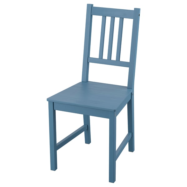 PINNTORP 핀토르프 의자, 블루 스테인/소나무