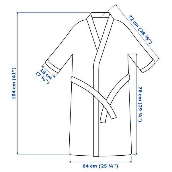 ROCKÅN 로콘 목욕가운, 그레이, S/M