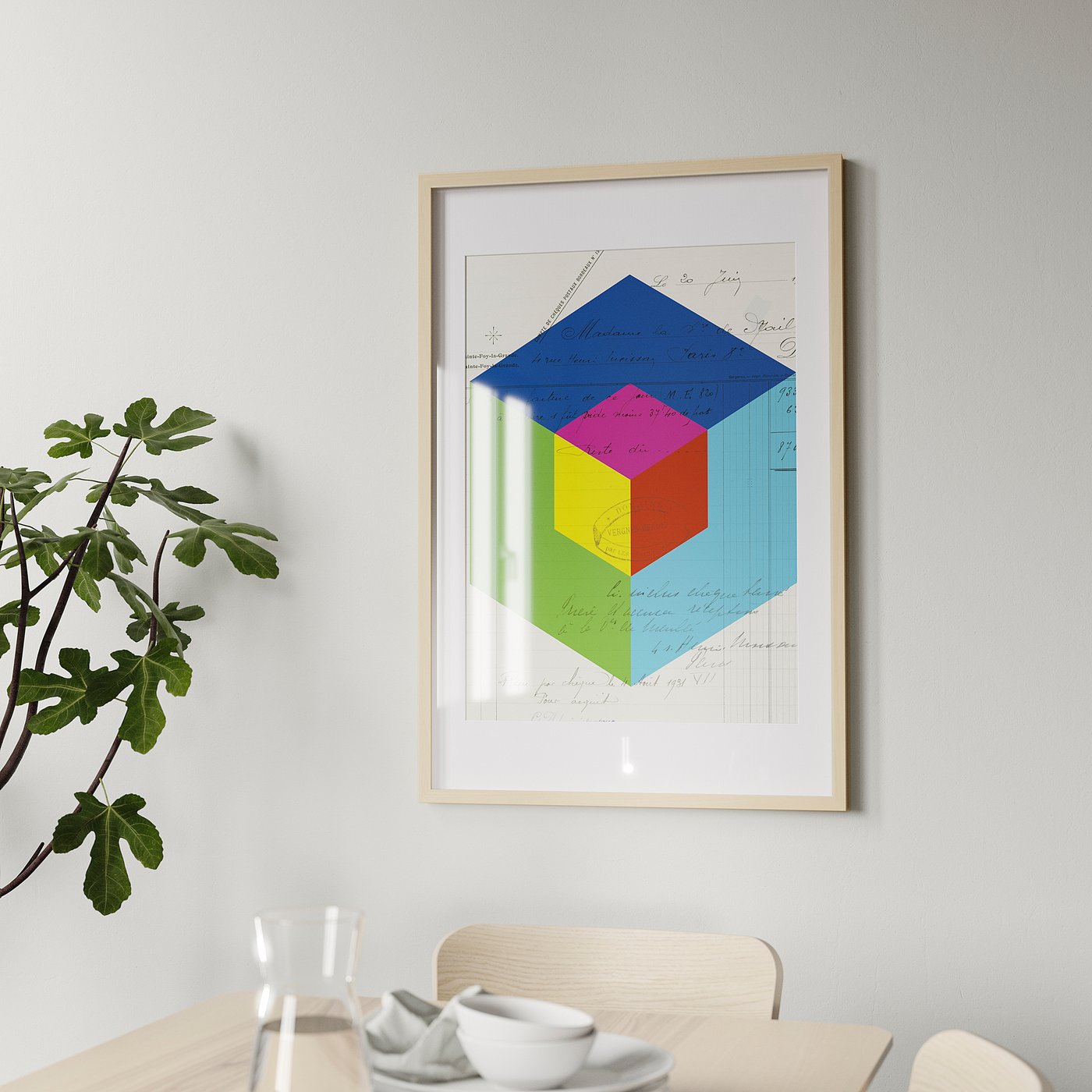 RÖDALM 뢰달름 액자, 자작나무 효과, 61x91 cm