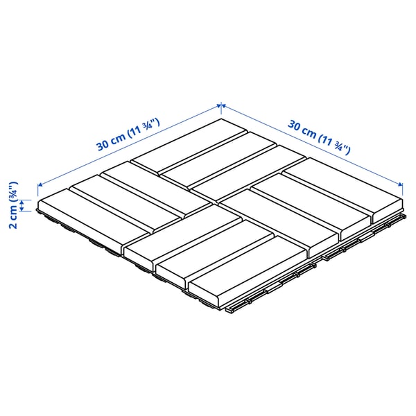 RUNNEN 룬넨 조립마루, 아카시아나무, 0.81 m²
