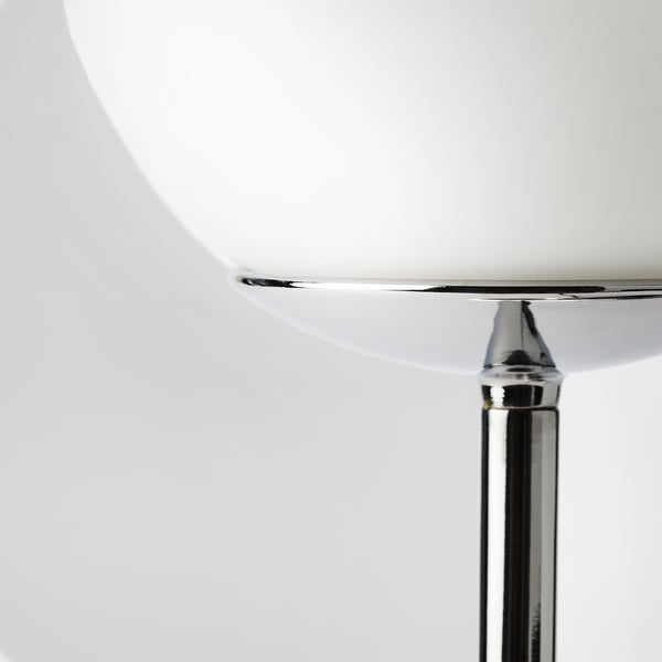 SIMRISHAMN 심리스함 탁상스탠드, 크롬도금/오팔 화이트 유리, 42 cm