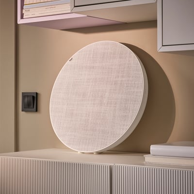 SOLSKYDD 솔쉬드 블루투스 스피커, 화이트, 45 cm