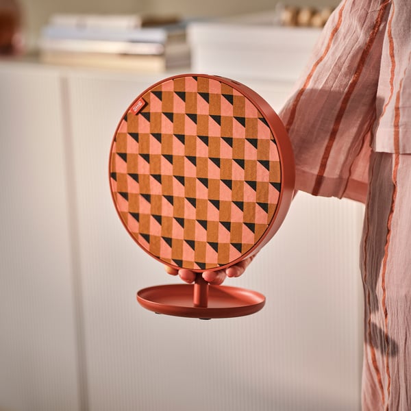SOLSKYDD 솔쉬드 휴대용 블루투스 스피커, 오렌지, 19 cm