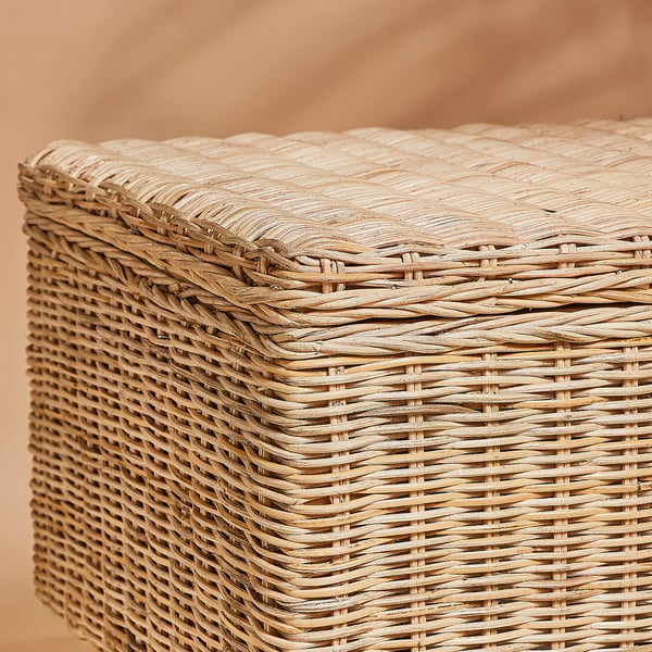 TOLKNING 톨크닝 수납벤치, 핸드메이드 라탄, 120 cm