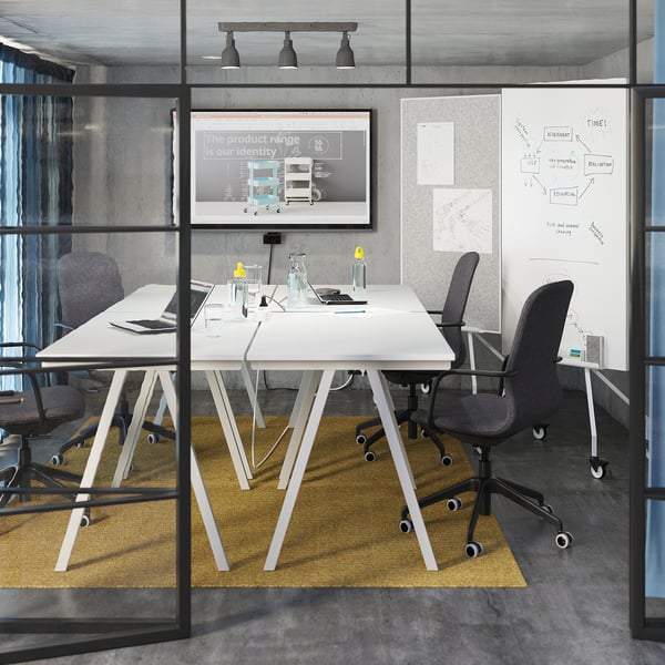 TROTTEN 트로텐 책상, 화이트, 120x70 cm