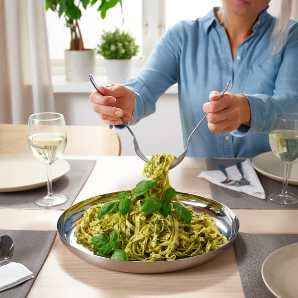 TUVHÄTTA 투브헤타 서빙접시, 스테인리스, 32 cm