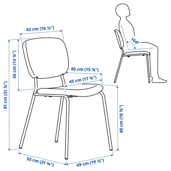 VIHALS 비할스 / VIHALS 비할스 테이블+의자2, 화이트/화이트 Tibbleby 티블레뷔 베이지-그레이, 84/120x74 cm