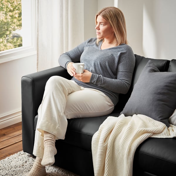 VIMLE 빔레 3인용소파, 그란/봄스타드 블랙