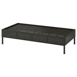 VITTSKÄR 빗셰르 2인용모듈소파섹션, 플라스틱 라탄 실외용/다크그레이