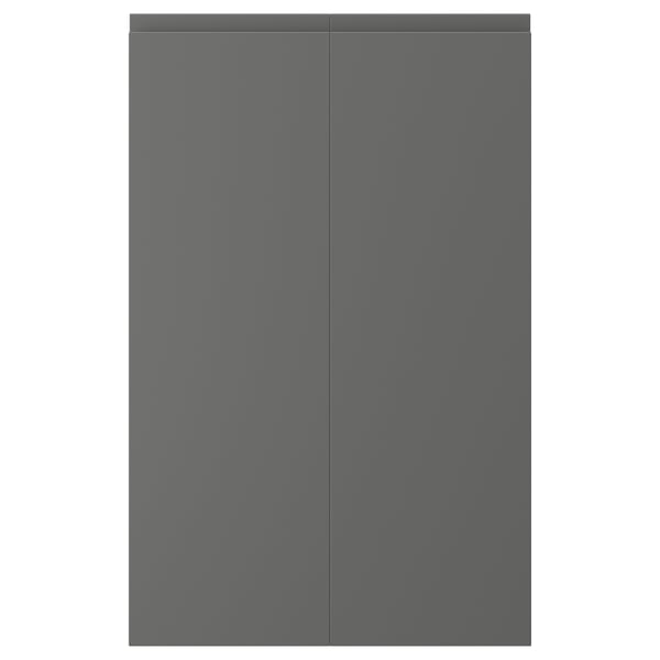 VOXTORP 복스토르프 코너하부장도어2입, 왼손 다크그레이, 25x80 cm