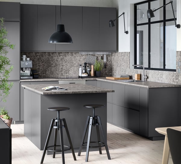 VOXTORP 복스토르프 서랍앞판, 다크그레이, 60x40 cm