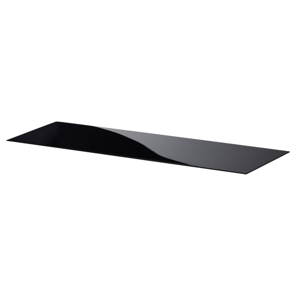 BESTÅ لوح تكسي علوي., زجاج أسود, 120x40 سم
