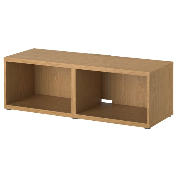 BESTÅ طاولة تلفزيون, شكل السنديان, 120x40x38 سم