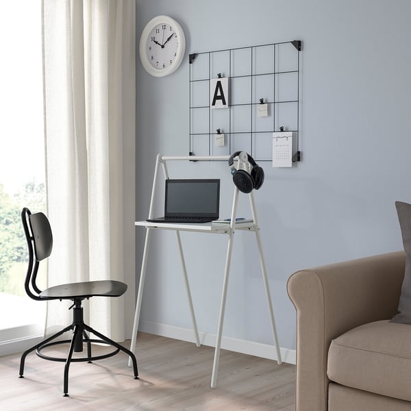BJÖRKÅSEN طاولة قابلة للطي, أبيض, 59x35 سم