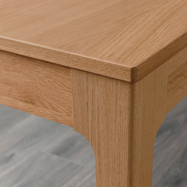 EKEDALEN طاولة قابلة للتمديد, سنديان, 80/120x70 سم
