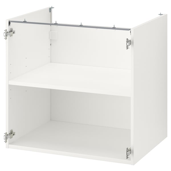 ENHET خزانة قاعدة مع رف, أبيض, 80x60x75 سم
