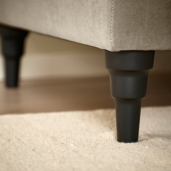GULLVALLA كنبة بمقعدين, Silkeryd رمادي غامق-بيج