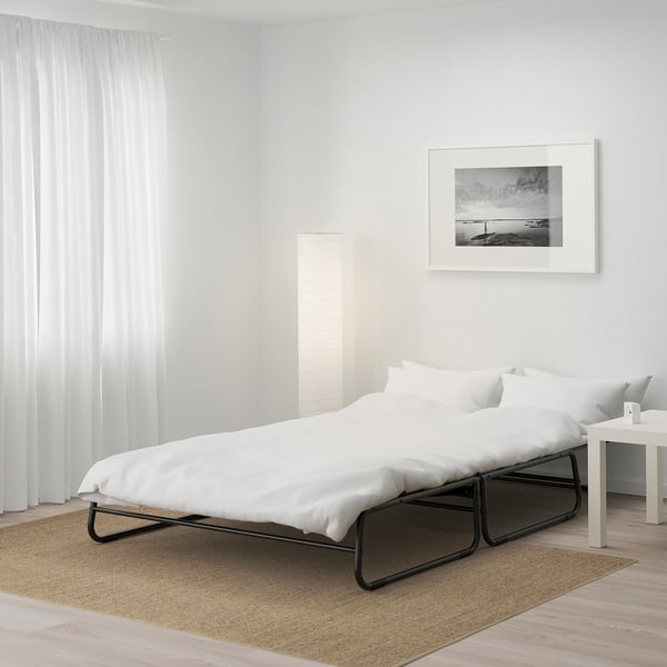 HAMMARN كنبة-سرير, Knisa رمادي غامق/أسود