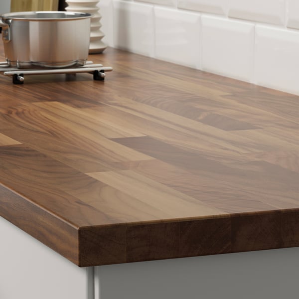 KARLBY سطح عمل, شجرة الجوز/قشرة, 246x3.8 سم