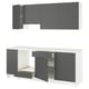 KNOXHULT مطبخ, رمادي غامق, ‎220x61x220 سم‏
