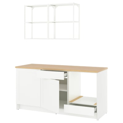 KNOXHULT مطبخ, أبيض هيكل, ‎180x61x220 سم‏