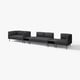 LILLEHEM وحدة كنب 5 مقاعد مع طاولة جانبية, Gunnared/رمادي غامق معدن