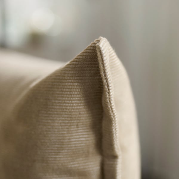 MANNARP كنبة 4 مقاعد مع أرائك طويلة, Saxemara رمادي-بيج