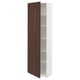 METOD خزانة عالية مع أرفف, أبيض/Sinarp بني, 60x37x200 سم