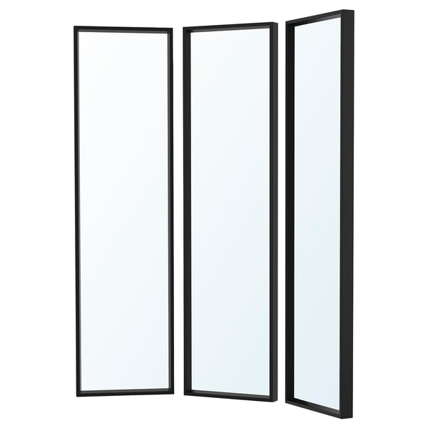 NISSEDAL تشكيلة مرايا, أسود, 130x150 سم