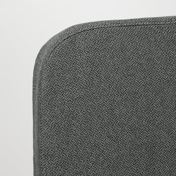 NYHAMN كنبة-سرير 3 مقاعد, مع مرتبة أسفنجية/Skartofta أسود / رمادي فاتح