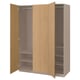PAX / STORKLINTA تشكيلة دولاب ملابس., رمادي-بيج/شكل السنديان, ‎150x60x201 سم‏