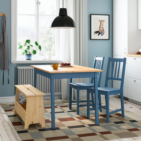 PINNTORP / PERJOHAN طاولة مع كرسيين ومقعد طويل