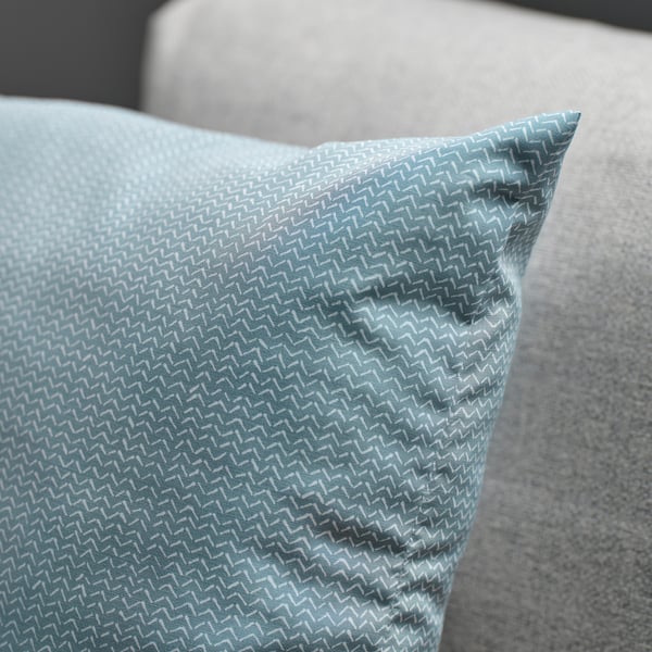 PROFETBLOMMA وسادة, رمادي-أزرق, 40x40 سم