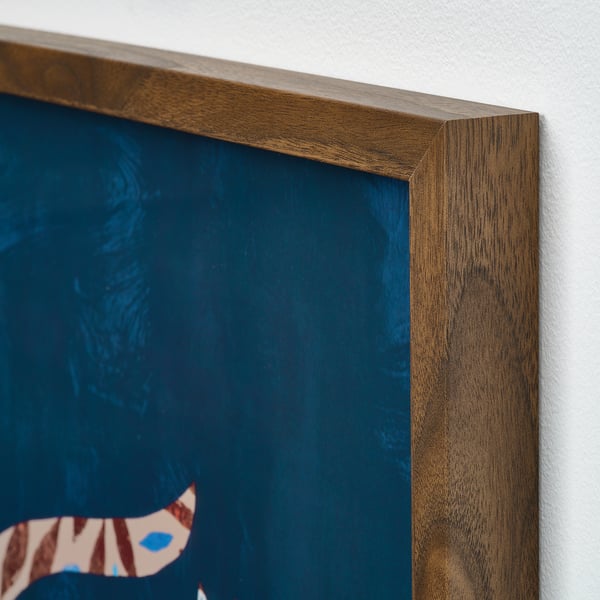 RÖDALM إطار مع صورة, قطة ورقة, 50x70 سم