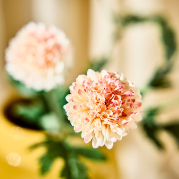 SMYCKA زهرة صناعية, داخلي/خارجي الإقحوان/برتقالي, 75 سم