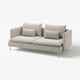 SÖDERHAMN كنبة 3 مقاعد, Viarp بيج/بنّي