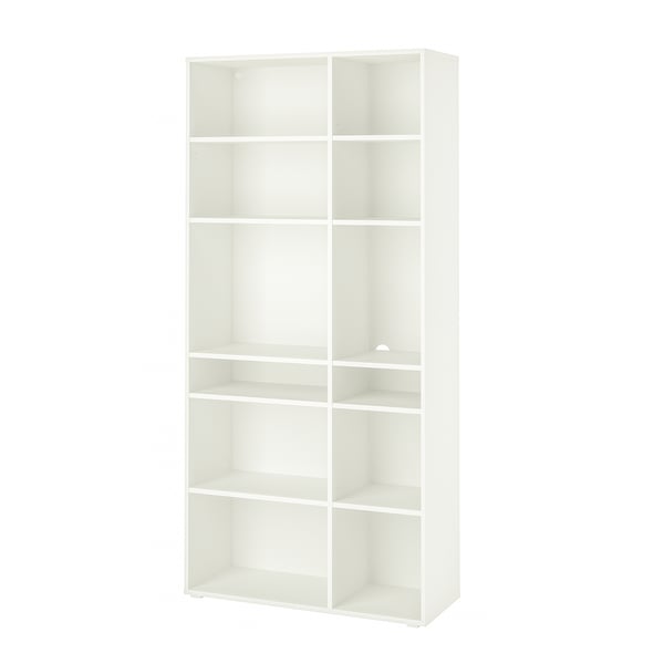 VIHALS وحدة رف مع ١٠ أرفف, أبيض, 95x37x200 سم