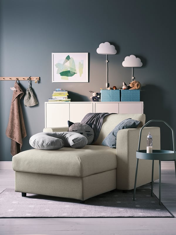 VIMLE أريكة طويلة, Gunnared رمادي معتدل