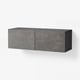 BESTÅ Shelf unit with doors, black-brown/Kallviken dark grey, 120x42x38 cm