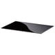 Black rectangular glass table top.