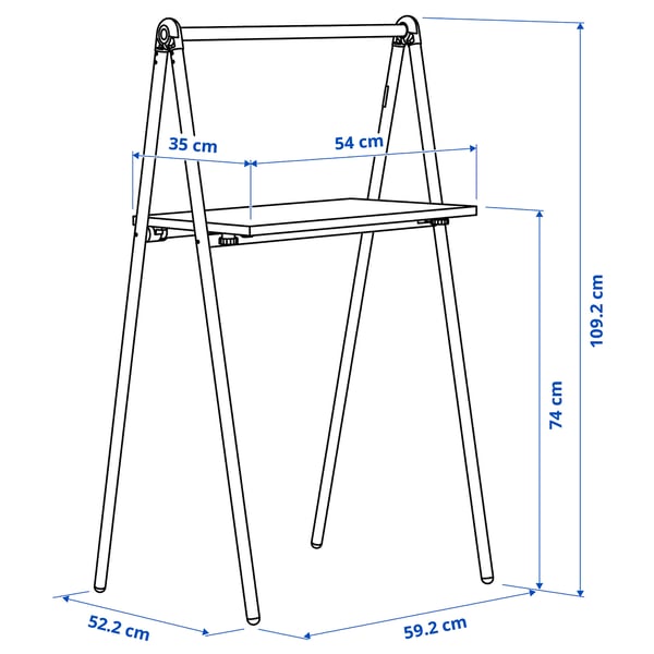 Illustration with measurements for the product: BJÖRKÅSEN.