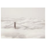 Bjorksta frames jumbo poster: foggy bridge, bridge structure, warm tone.