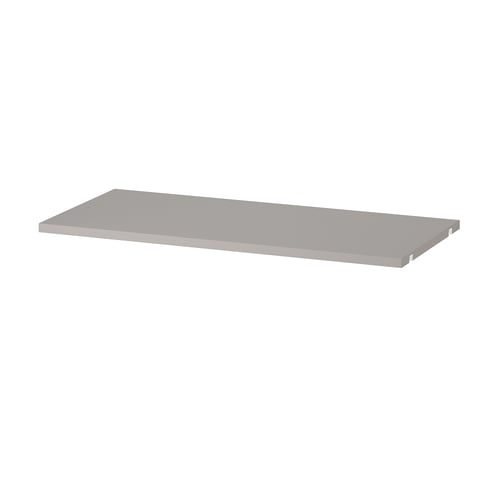 BOAXEL shelf: grey, rectangular, flat, wall-mountable storage.