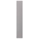 A vertical, grey BODBYN cabinet panel with bevelled edges, made of acrylic-painted fiberboard, providing a smooth and traditional design.