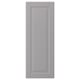 A BODBYN cabinet door in soft grey with bevelled panels, showcasing a classic and traditional design.
